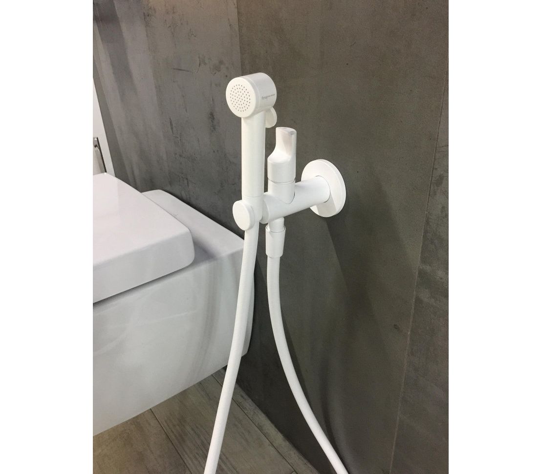 Гигиенический душ Fima Carlo Frattini collettivita f2310bs со смесителем, белый