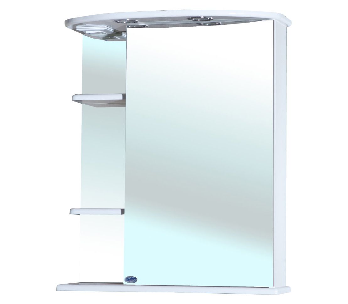 шкаф зеркало 55 см в ванную комнату с подсветкой
